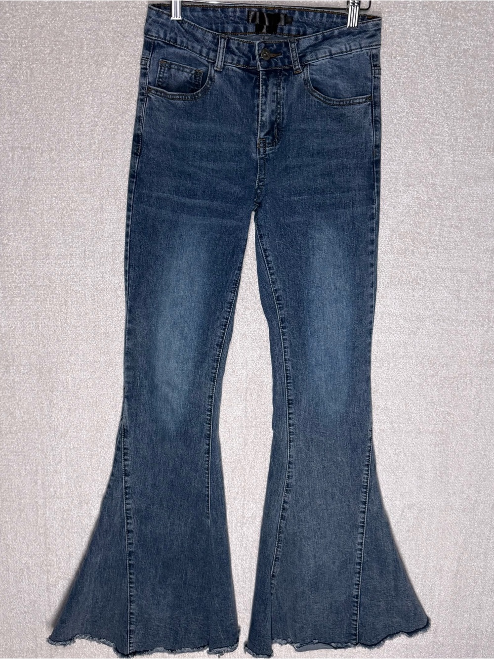 Lucky & Blessed Women's Flare Jeans Size 4 Dark Wash High Rise Bell Bottom
